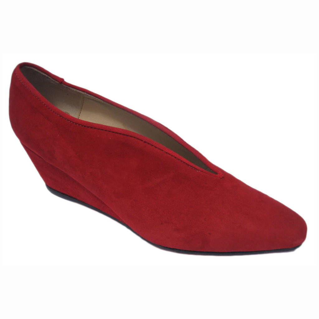 Gail + Wedge Red Suede