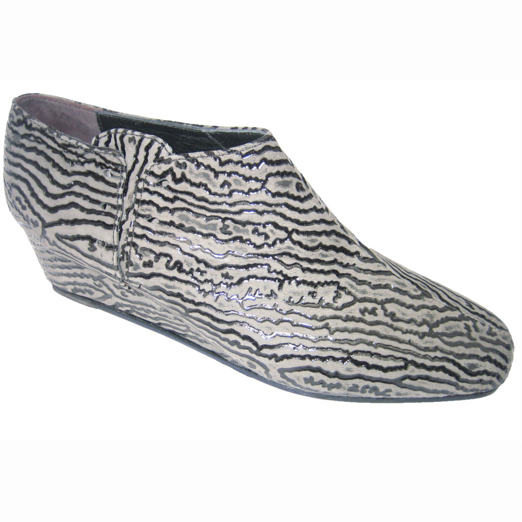 MIllie + Wedge Black Grey Ripple + Elastic Side