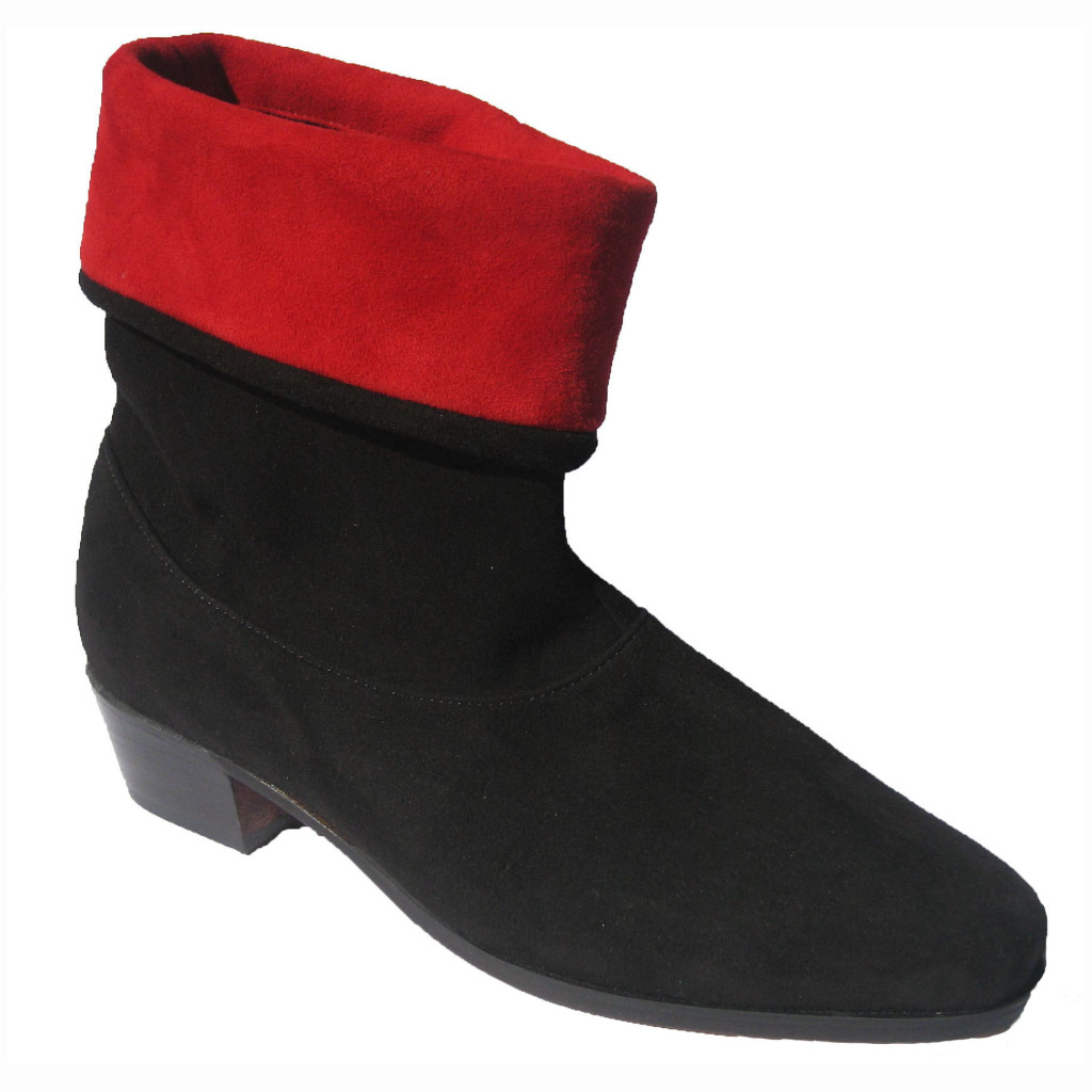 Marnie + Valeria Blk Suede Red Suede