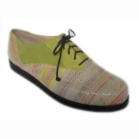 Michael Ronnie + Eva non slip Multi Mosaic Dirty Lime Suede