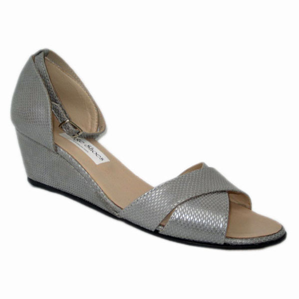 Susan + Hetty + High Wedge Silver Tears + loop & strap